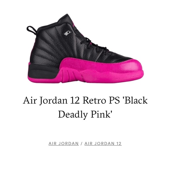 jordan 12 retro black deadly pink